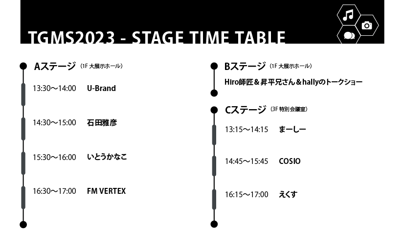 TGMS2023 - STAGE TIME TABLE